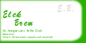 elek brem business card